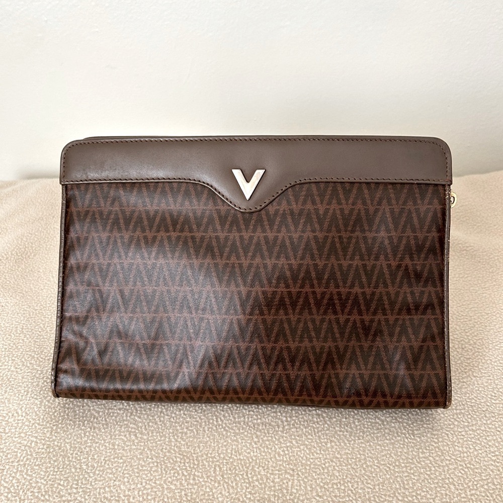 Mario Valentino Vintage Leather Clutch Bag